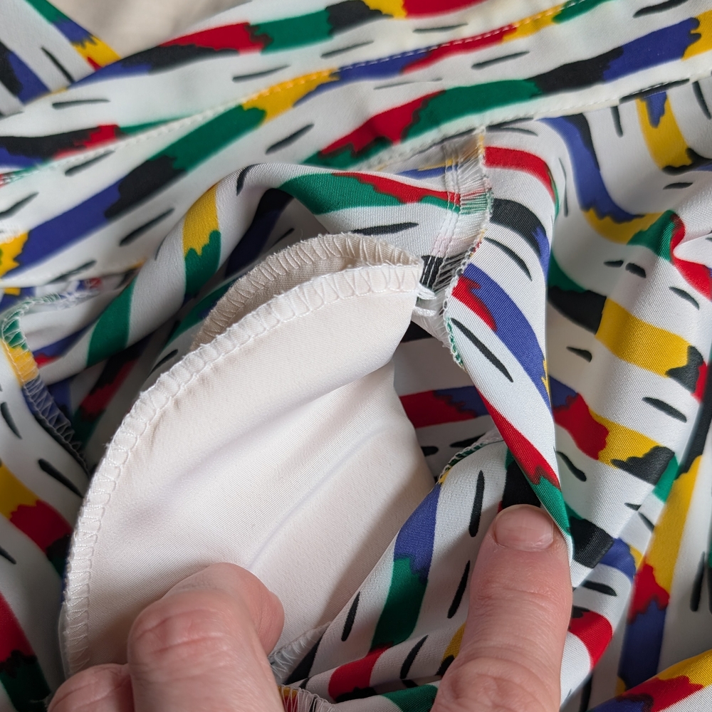 ๐ผVintage Like-new Rainbow Stripe Yves St. Clair Button-up Shirt - Size 16 ๐ - Picture 11 of 12